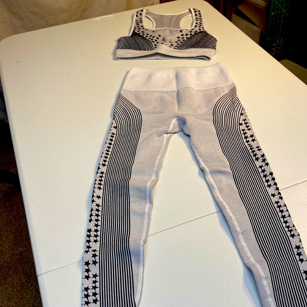 Fabletics sports bra and leggings